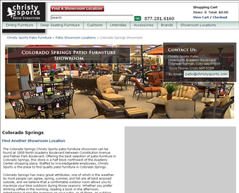 Christy Sports - Patio web screenshot