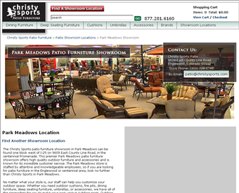 Christy Sports - Patio web screenshot