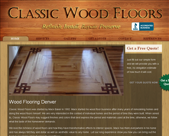 Classic Wood Floors web screenshot