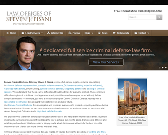 The Law Offices Of Steven J. Pisani web screenshot