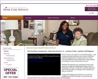 Christian Living Communities web screenshot