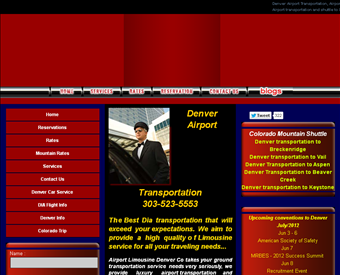 007 Airport Limousine Denver web screenshot