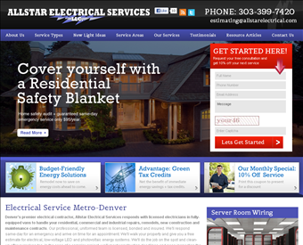 Allstar Electrical Services web screenshot