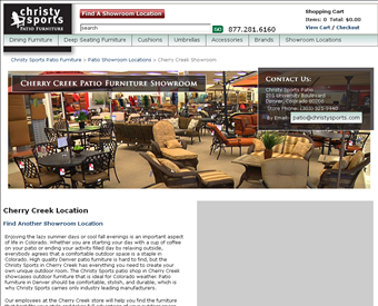 Christy Sports - Patio web screenshot