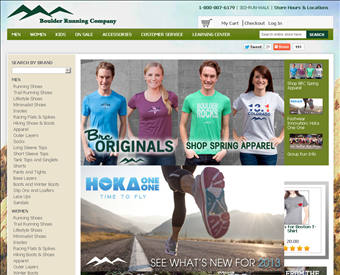 Boulder Running Company web screenshot