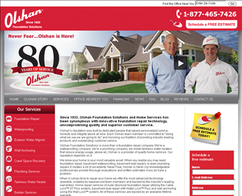 Olshan Foundation Repair web screenshot