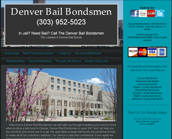 Denver Bail Bondsmen web screenshot