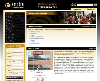 Artistic Beauty Colleges web screenshot