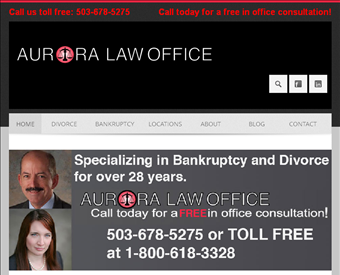 Aurora Law Office web screenshot