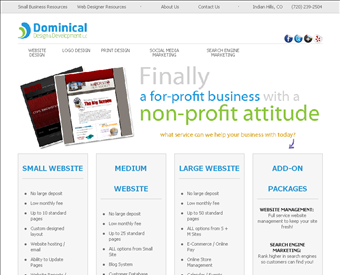 Dominical Design & Development web screenshot