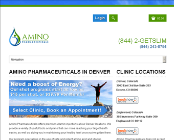 Amino Pharmaceuticals web screenshot