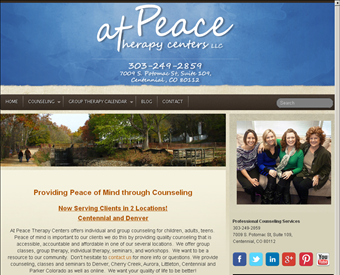 At Peace Therapy Centers web screenshot