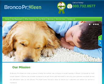 Bronco Pro Kleen Carpet Cleaning Denver web screenshot