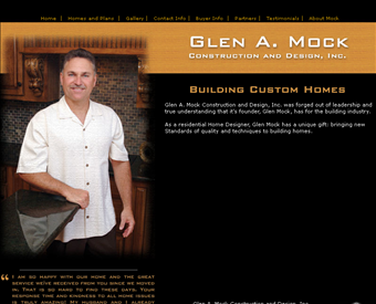 Glen A. Mock Construction and Design, Inc. web screenshot