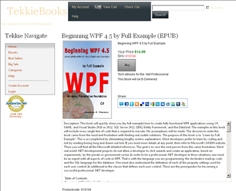 Beginning WPF 4.5 by Full Example (EPUB) web screenshot