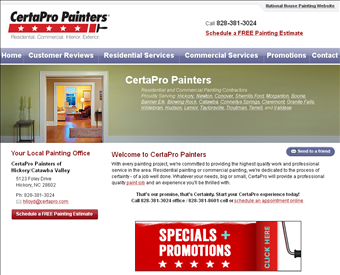 Certa Pro Painters web screenshot