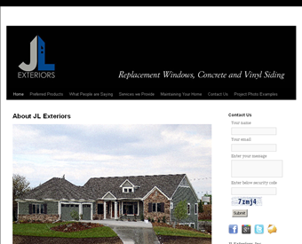 JL Exteriors web screenshot
