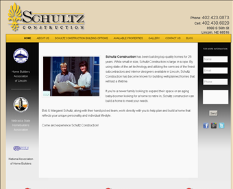 Schultz Construction web screenshot