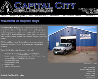 Capital City Metal Recycling web screenshot