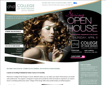 College Of Hair Design web screenshot