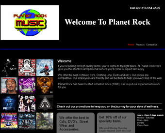Planet Rock Music - Online Music Store Detroit web screenshot