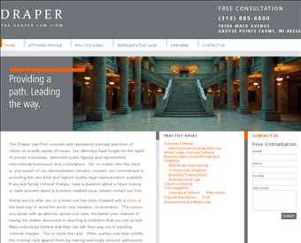 The Draper Law Firm web screenshot