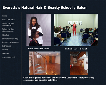 Everette's Corn Rows & Academy web screenshot