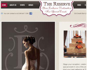 The Reserve web screenshot