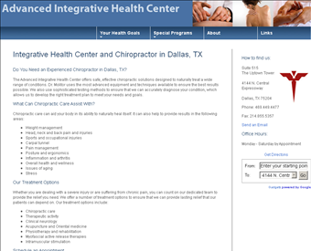 Advanced Integrative Health Center web screenshot