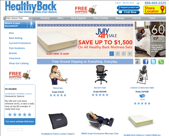 Healthy Back web screenshot