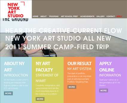 New York Art Studio web screenshot