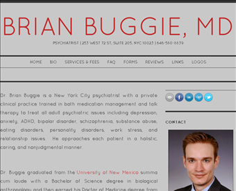 Brian Buggie, MD web screenshot