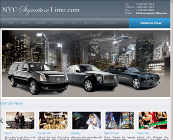 NYC Signature Limo web screenshot