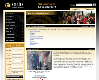 Empire Beauty School Inc web screenshot