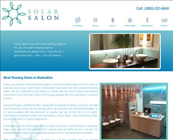 Solar Salon Tanning Centre web screenshot