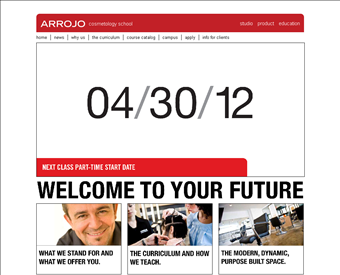 ARROJO Cosmetology School web screenshot