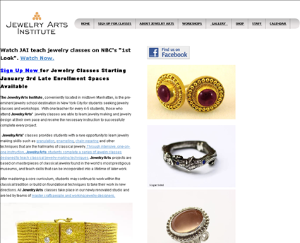 Jewelry Arts Institute Inc web screenshot