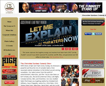 Chocolate Sundaes Comedy Show web screenshot