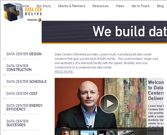 Data Centers Delivered web screenshot