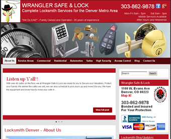 Wrangler Safe and Lock web screenshot