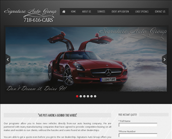 Signature Auto Group web screenshot