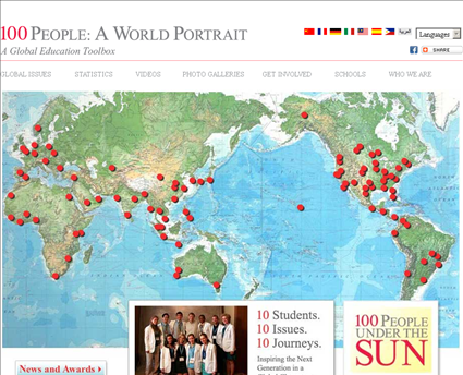 100 People Foundation web screenshot