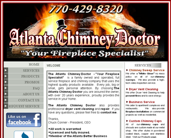 Atlanta Chimney Doctor,LLC web screenshot