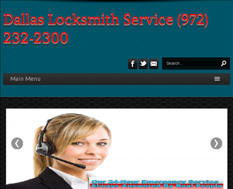 Dallas Locksmith web screenshot