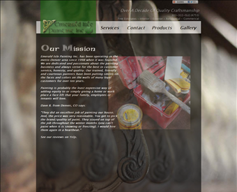 Emerald Isle Painting Inc web screenshot