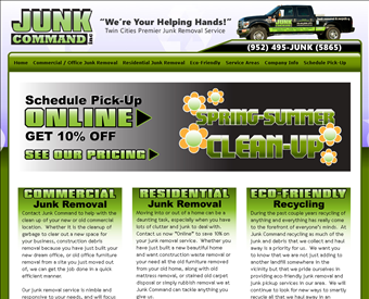 Junk Command, Inc. web screenshot