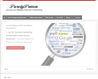 PurelyProven Internet Marketing web screenshot