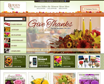 Boesen The Florist web screenshot
