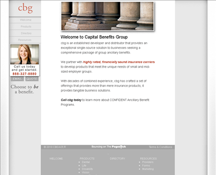Capital Benefits Group web screenshot