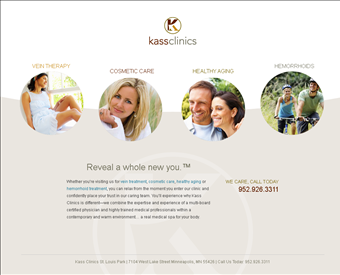 Kass Clinics web screenshot